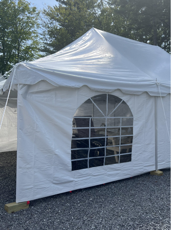 An event tent for The Woodshed
